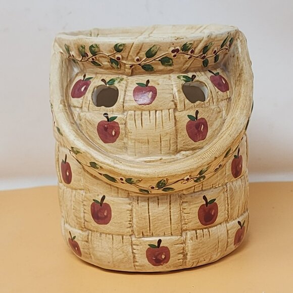 Yankee Candle Ceramic Apple Basket-Style Wax Warmer Stand - Picture 1 of 9